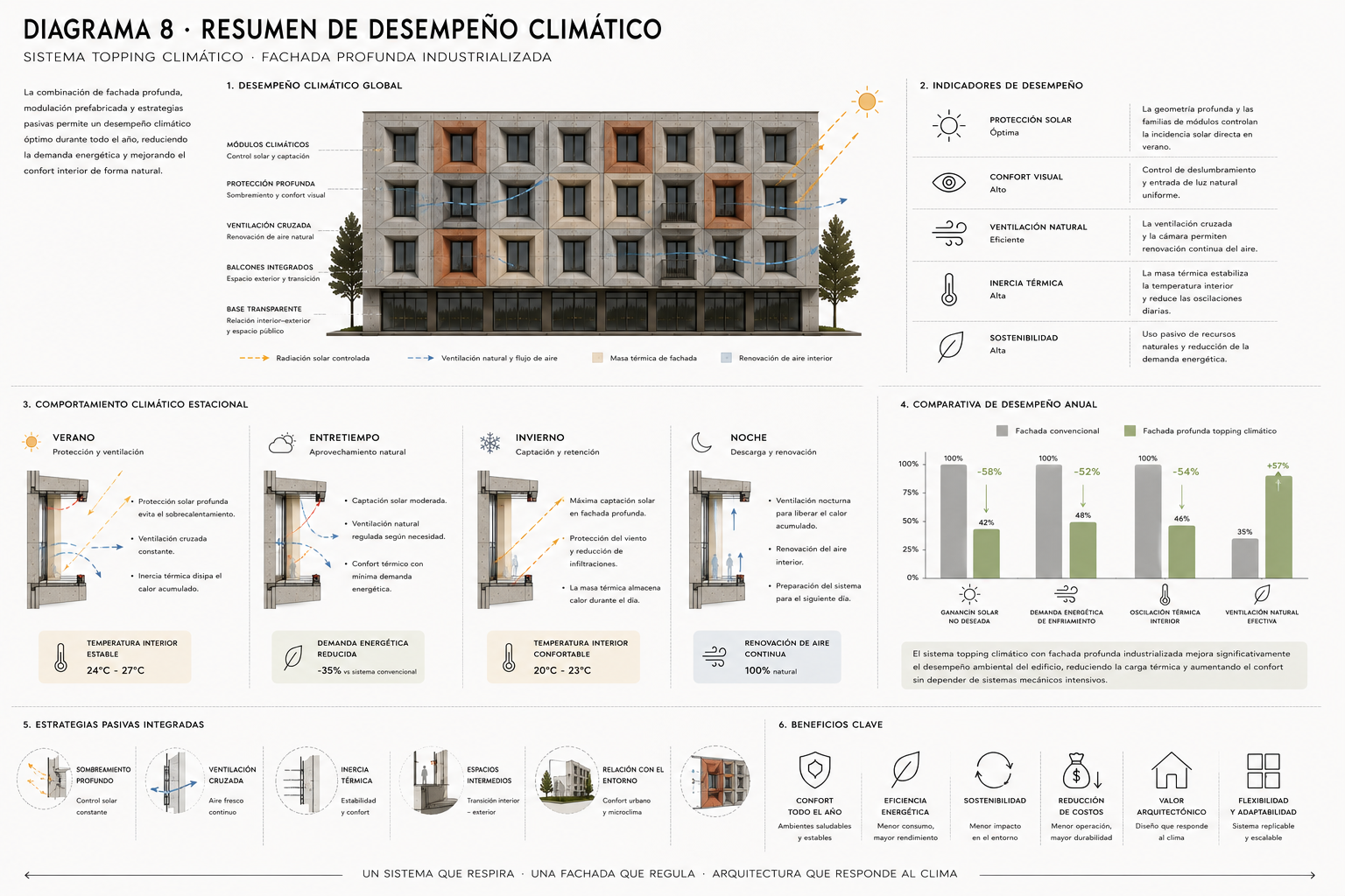 Diagrama 8 sobre resumen de desempeño climático